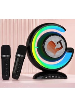 Buy YS-110 Wireless Bluetooth Speaker Night Lamp Speaker LED Light Mini Karaoke with 1 UHF Microphone Voice Changer in UAE