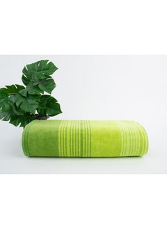 Buy Towel Zooni 500 Gsm 100% Cotton-Pile To Pile Velor Stripe1 Bath  70X140 CmSoft Touch Extra Absorbent-Green in Saudi Arabia