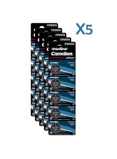 Buy Camelion CR2025 3 V Lithium-Ion Button Cell Battery 5 Pack x5 in Egypt