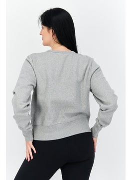 Buy Women Sportswear Fit Long Sleeve Outdoor Sweatshirts, Grey in Saudi Arabia