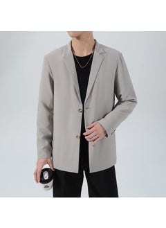 اشتري British Style Mens Casual Blazer Suit Jacket Light gray في السعودية