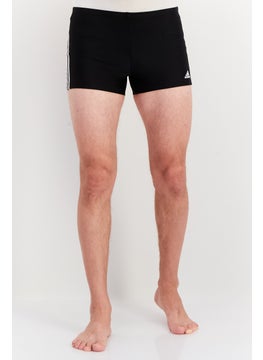 Buy Men Brand Logo Swim Trunks, Black/White in UAE