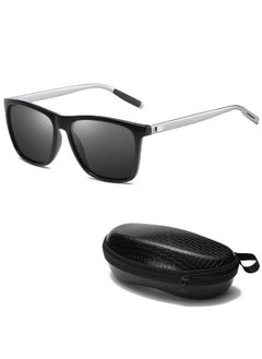 Buy Square Sunglasses Unisex Vintage Retro or Men Women Fashion Rectangle Sun Glasses with Glasses Case in Saudi Arabia