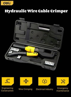 Buy Hydraulic Wire Cable Crimper Wire Crimping Plier with 9 Pairs of Dies and Comfortable Handle in UAE