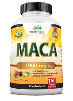 Buy NaturaLife Labs Organic MACA 1900mg 150 Veggie Capsules in UAE