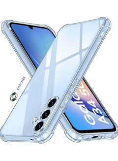 Buy Samsung Galaxy A34 5G Case Cover Clear Slim Fit for Soft TPU Back Cover Flexible Silicone Cover in UAE