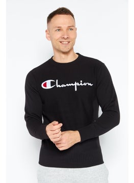 Buy Men Sportswear Fit Long Sleeves Outdoor Sweatshirt, Black in UAE