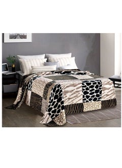 Buy Silky Soft Single Blanket Animal Print Flannel Throw Blanket For Sofa, 150X200cm in UAE