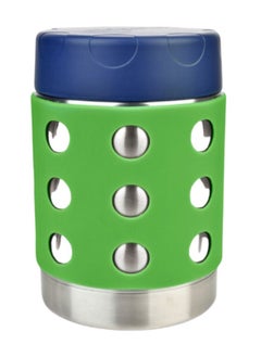 اشتري Thermal Food Jar Triple Insulated 355 ML, Navy Lid, Green Dots في الامارات