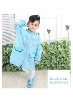 اشتري Children's raincoats, Cartoon Kids Rain Jacket, Blue CarGirls Hooded Poncho Outdoors Transparent Raincoat Student Suit Waterproof Durable Windbreaker (Blue Car) في السعودية