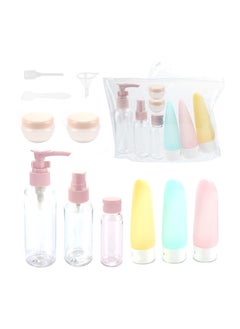 اشتري Travel Bottles for Toiletries 11 PCS, Plastic Travel Size Refillable Containers for Liquid Shampoo, Lotion, Cream, Dispenser Accessories Kit, Leak Proof في السعودية