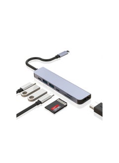 اشتري Usb Hub 3.0 2.0 Slim Battery Powered sd Card Reader Driver Type c Multiport Adapter Combo 7 in 1 usb c hub في مصر