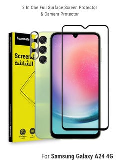 Buy Full Screen Protector With Camera Protector For Samsung Galaxy A24 4G Black/Clear in Saudi Arabia