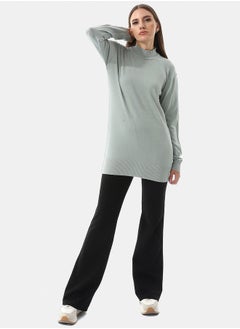 Buy Mint Green Mock Neck Slip On Basic Top in Egypt