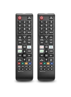 اشتري 2 Pack Replacement for Samsung TV Remote Control for All Samsung TV Remote,Replacement Compatible for All Samsung Smart TV, LED, LCD, HDTV, 3D, Series TV (Black) في السعودية