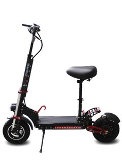 Buy Leaders Electric Scooter 1000W With Or Without Seat 48v 21AG, 50KM/H, 11" Offroad Tires, Headlight, Backlight, LED Display, Nfc Card, Black in UAE