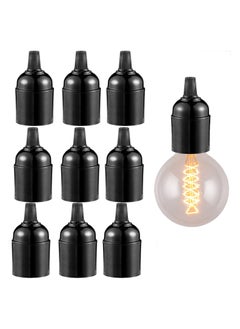 اشتري 9Pcs E27 E26 Light Socket, Lamp Holder Light Socket, Replacement Lamp Socket, Light Bulb Socket, Retro Pendant Lamp Holder, Medium Screw-in Lamp Socket for Bulb في السعودية