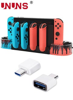 Buy Switch Controller Charging Dock Station For 4 Joy-Cons/20 Game Storage,Switch Charger Dock With 2 Extended OTG Adapter,Switch Charging Stand Station For Nintendo Switch/Switch OLED/Joycons in UAE