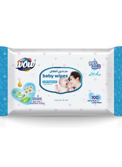 اشتري Baby Wet Wipes Mild Fragrance Extra Thick 100Sheets في الامارات
