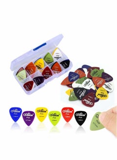 Buy Guitar Picks, 100 Pack Guitar Plectrums for Your Electric Acoustic or Bass Guitar Plectrum Pick Including Pick Box Guitar Parts Accessories 0.58mm 0.71mm 0.81mm 0.96mm 1.2mm 1.5mm in UAE