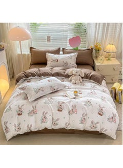 Buy 4-Piece Kids Single Size Bed Sheet Set - Fun Themed Designs Single Size Bedding Set Include Duvet Cover 160*210cm with and Fitted Sheet 120*200+25cm with 2 Pillowcases 50*75cm in UAE