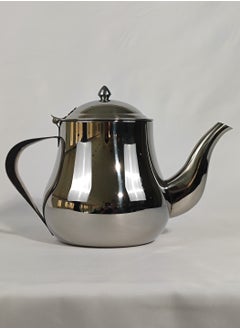 Buy Classic Morocco Style Arabic Coffee Dallah Pot Rustproof Premium Stainless Steel Teapot Mirror Finish Coffee Kettle Easy Pour Spout Tea Kettle with Hinged Lid and Ergonomic Handle Dishwasher Safe Induction Safe Teapot for Office Home 24/35/48/70 Oz in UAE