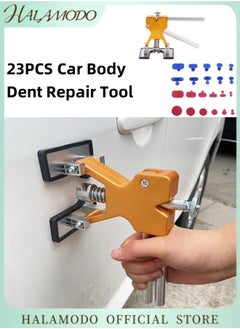 Buy 23PCS Car Body Dent Repair Lifter Paintless Repair Tool Multipurpose Dent Remover Puller Kit with 1pc Lifter & 22pcs Tabs Suitable for Repairing Dents Caused by Hail in UAE