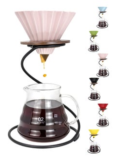 Buy V60 Coffee Machine Set Filter Espresso Drip Maker Funnel Ceramic Holder Hools For Home and Kitchen Accessories in Saudi Arabia