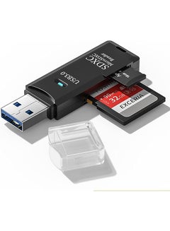 اشتري Card Reader, 6-in-1 USB C/Micro/USB Memory Reader Camera Viewer, USB 3.0 SD Card Reader Adapter Used for SD-3C SD Micro SD TF SDXC SDHC MMC RS-MMC Micro SDXC Micro SDHC UHS-I (White) في السعودية