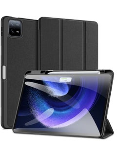 Buy Slim Magnetic Soft TPU Protect Case with S Pen Holder for Xiaomi Pad 6/Pad 6 Pro - Black in Saudi Arabia