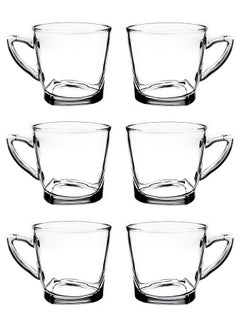 Buy 6-Piece Tea Cup Set Clear 200ml in Saudi Arabia