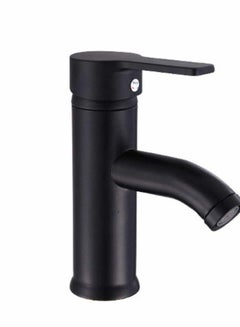 Buy Tap Black Bathroom Faucet Stainless Steel Basin Mixer Accessories Sink for Home Kitchen, Short Pattern in Saudi Arabia