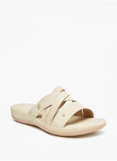 Buy Strappy Slip-On Flat Sandals in Saudi Arabia