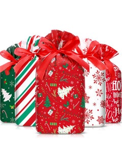 Buy 50 Pcs Christmas Drawstring Gift Bags Christmas Party Favor Bag Xmas Goodie Bag Merry Christmas Snack Bag Drawstring Christmas Bag For Gifts Candy Wrapping Xmas Tree Snowflake Party Favors in Saudi Arabia