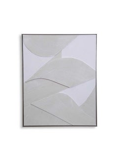 اشتري Asher Abstract Framed Canvas Art 80x5x100cm-Cream في الامارات