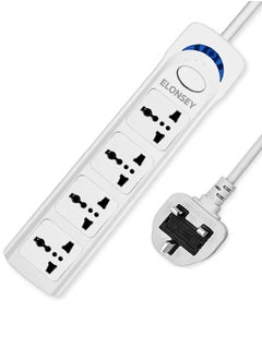 اشتري 10 meter Power Extension Cord with 4 Power Sockets,10 Meter Power Strip, Extension Lead - White 10m في السعودية