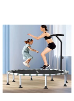 Buy COOLBABY Adult Trampoline Mini Fitness Home Exercise Indoor Trampoline Adult Gym Motion Foldable Trampoline Exercise to Lose Weight Jump Bed 48 inch include handle in UAE