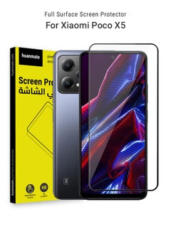 Buy Edge to Edge Full Surface Screen Protector For Xiaomi Poco X5 Black/Clear in Saudi Arabia