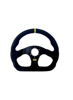 Buy OMP - Universal Racing Steering Wheel for Car, "D" Shaped Horn Race Tuning Style Sport Steering Wheel for Race/Rally/Motorsport/Car Sim Driving (DYT-5168) (Black) in UAE