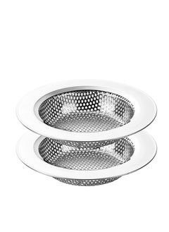 Buy ECVV 2pcs Stainless Steel Kitchen Sink Strainer Removable Heavy-Duty Drain Filter Perfect for Kitchen Bathroom Basin Laundry Stop Hair Disposal Waste (Suitable for drain| 3.5 Diameter Pack of 2| in Saudi Arabia