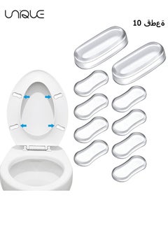 Buy 10 Pieces Toilet Seat Bumpers, Universal Toilet Lid Bidet Replacement Bumper Kit Silicone Rubber Bumpers for Bidet Attachment with Strong Adhesive for Families, Hotels, School Toilet in Saudi Arabia