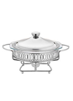 اشتري Raj Silver Glass Round Food Warmer 2 Ltr, Vcd016 في الامارات