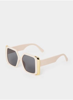 اشتري Gold Detail Accent Square Sunglasses في السعودية