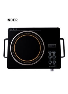 اشتري Induction Cooker Digital Display Screen Touch Panel Electric Stove 2200W High-Temperature Resistant Glass Fireproof Material Stainless Steel Body Ceramic Heating Element (UK Plug) في الامارات