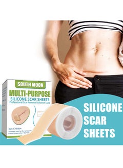 Buy Multi-Purpose Silicone Scar Sheets Professional Scar Removal Silicone Tape Effectively Beautify Scars, Remove Burn Scars and Gel Painless Tape Roll (4cm X 1.5m) in Saudi Arabia