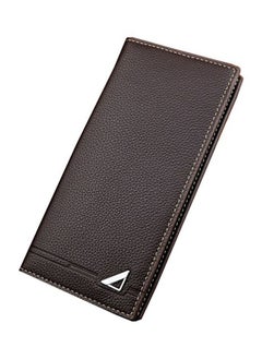 اشتري Long Designer Business Leather Wallet Brown في الامارات