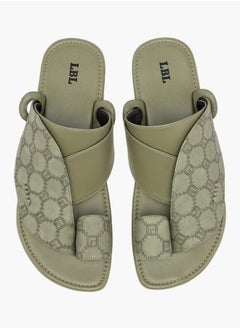 Buy Men Embroidered Slip-On Arabic Sandals in Saudi Arabia