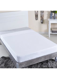 Buy Ballina Solid Cotton Twin Flat Sheet 260 x 170 cm in UAE