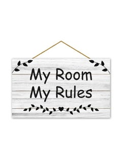 اشتري The Earthy House Room Decor Wall Hanging | Bedroom| Door Decor | Witty Quotes | Funny Quotes | Signs - (My Room My Rules) في الامارات