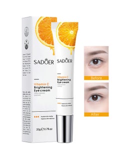Buy Vitamin C Brightening Eye Cream, Anti-Aging Moisturizing Smoothing Lightweight Face Cream, Reduce Dark Circles, Diminish Under Eye Bags 20g in Saudi Arabia